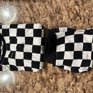 Little Sleepies Black and White Checkered Pajama Set